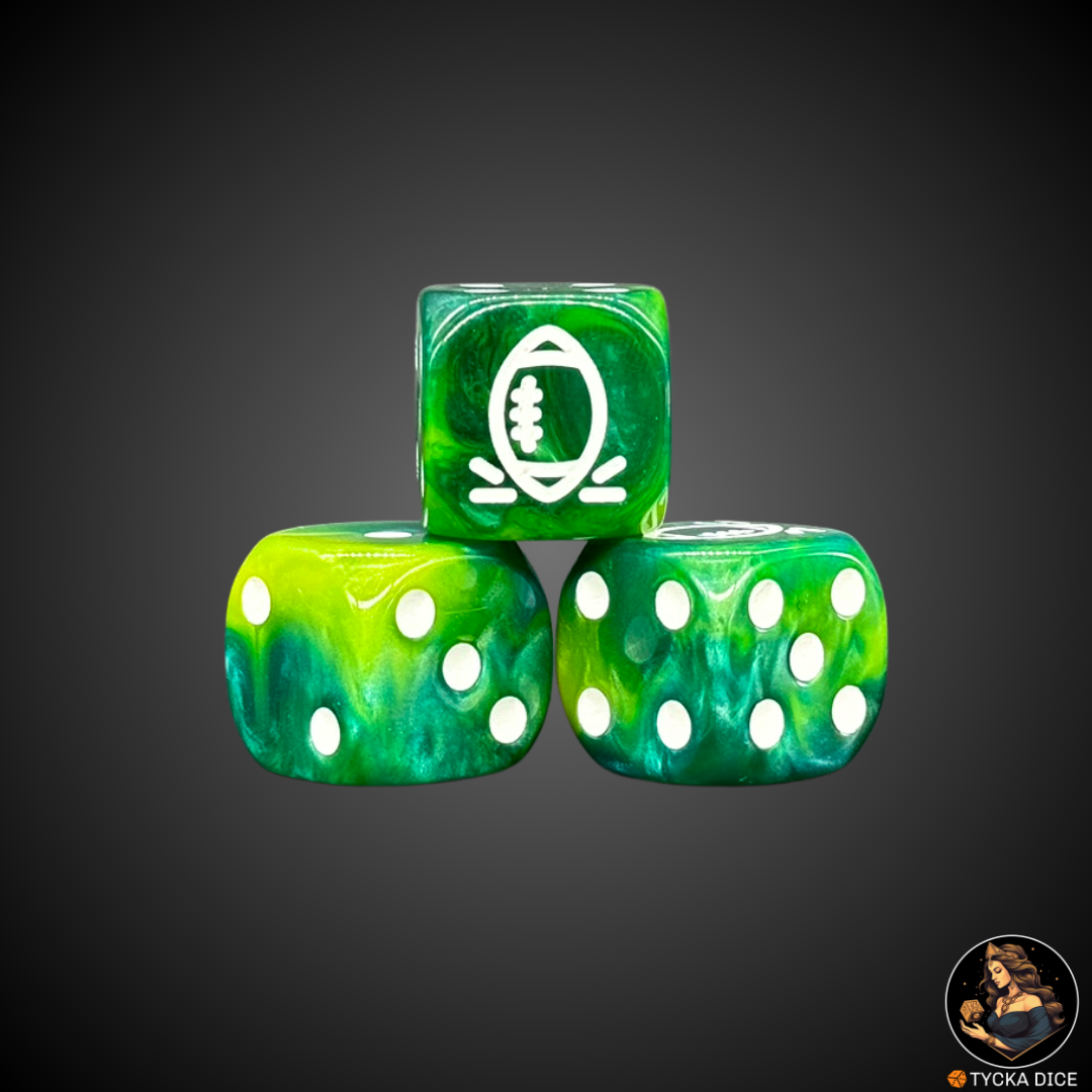 Forest Green with White Engraving d6