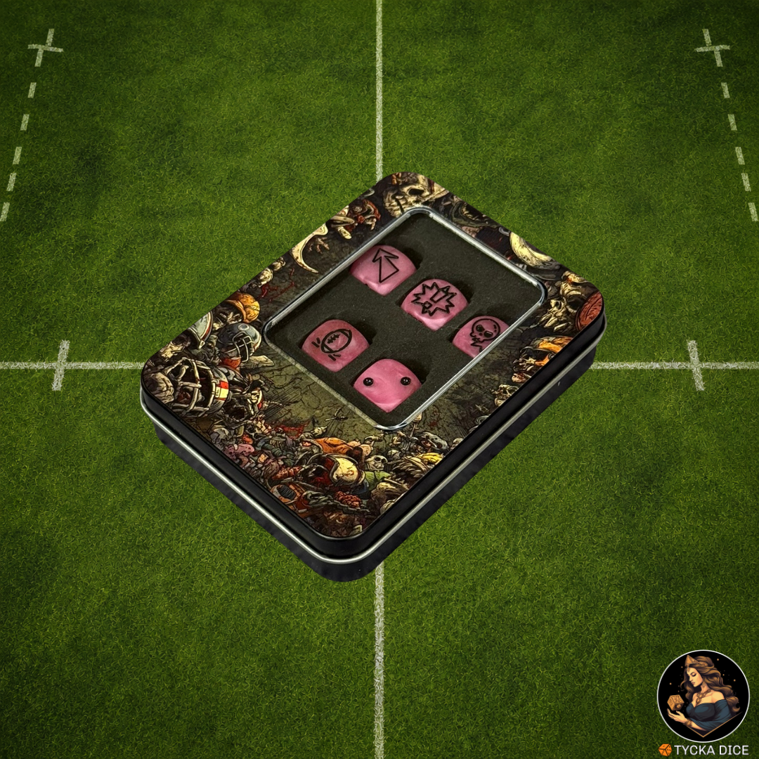 Fantasy Football Dice Matte Pink - Coach's Box | TYCKA DICE