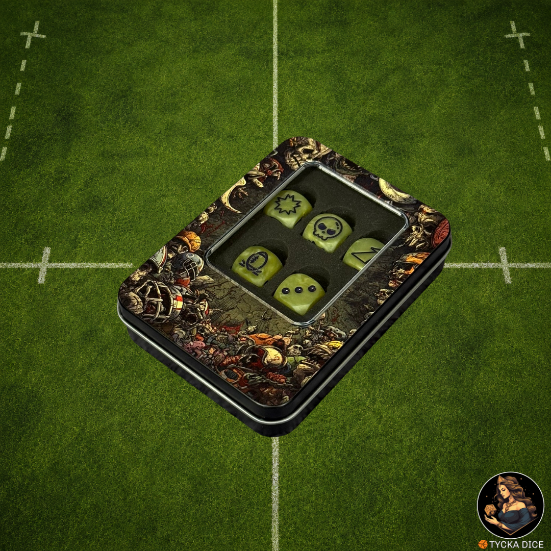 Fantasy Football Dice Matte Slime Green - Coach's Box | TYCKA DICE