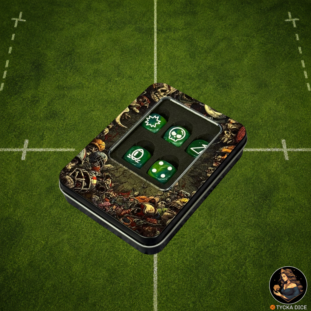 Fantasy Football Dice Forest Green - Coach's Box | TYCKA DICE