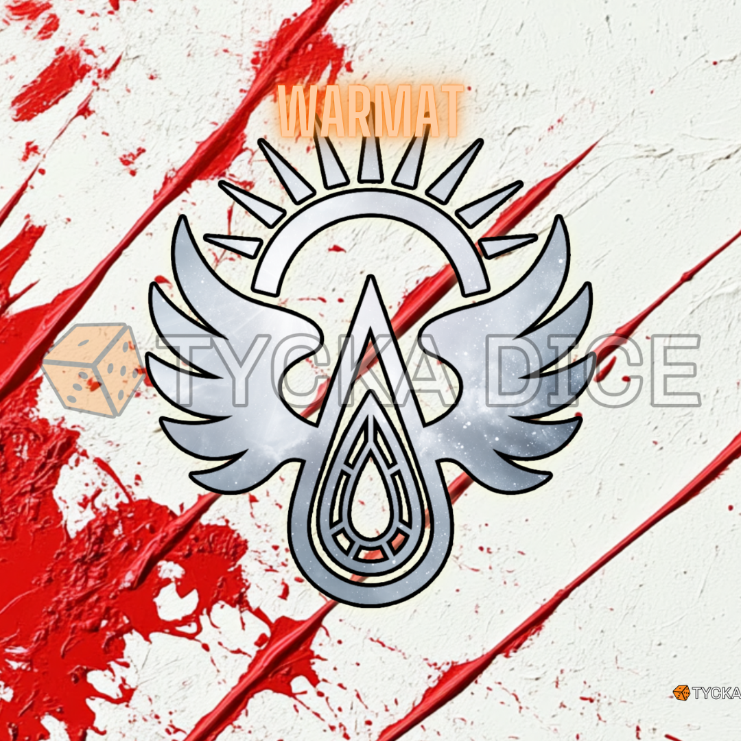 Winged Tear - Matte White Bloodspatter | ACCESSORIES