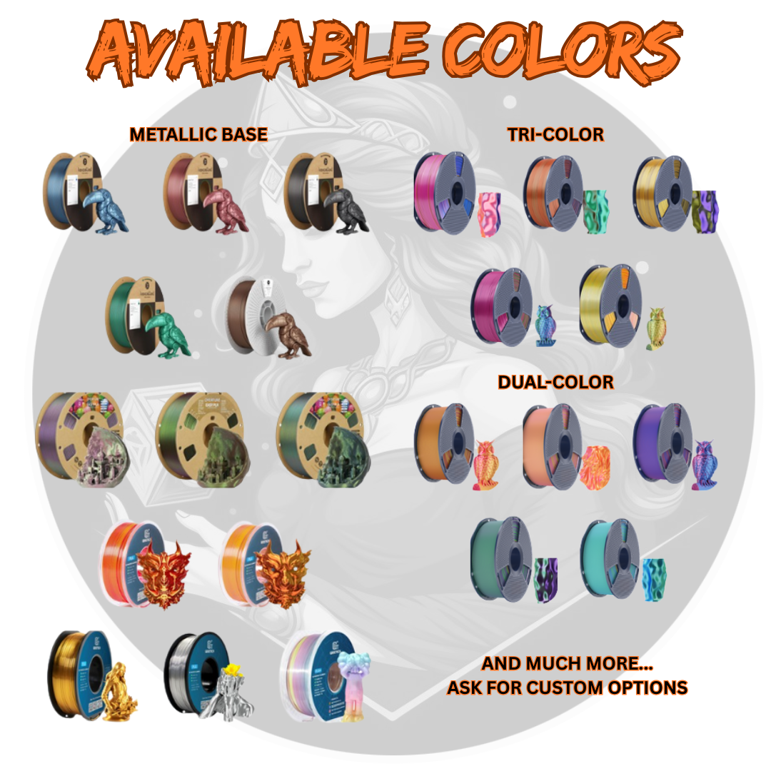 Available Filament Colors - FatesEnd Tankards | TYCKA DICE