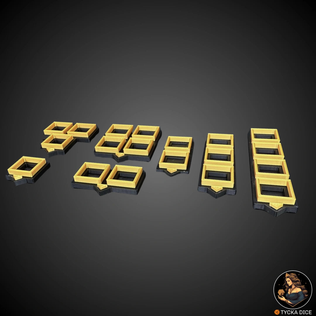“Tabletop wargame wound markers – Battleforged dice holders set, multiple slot options”