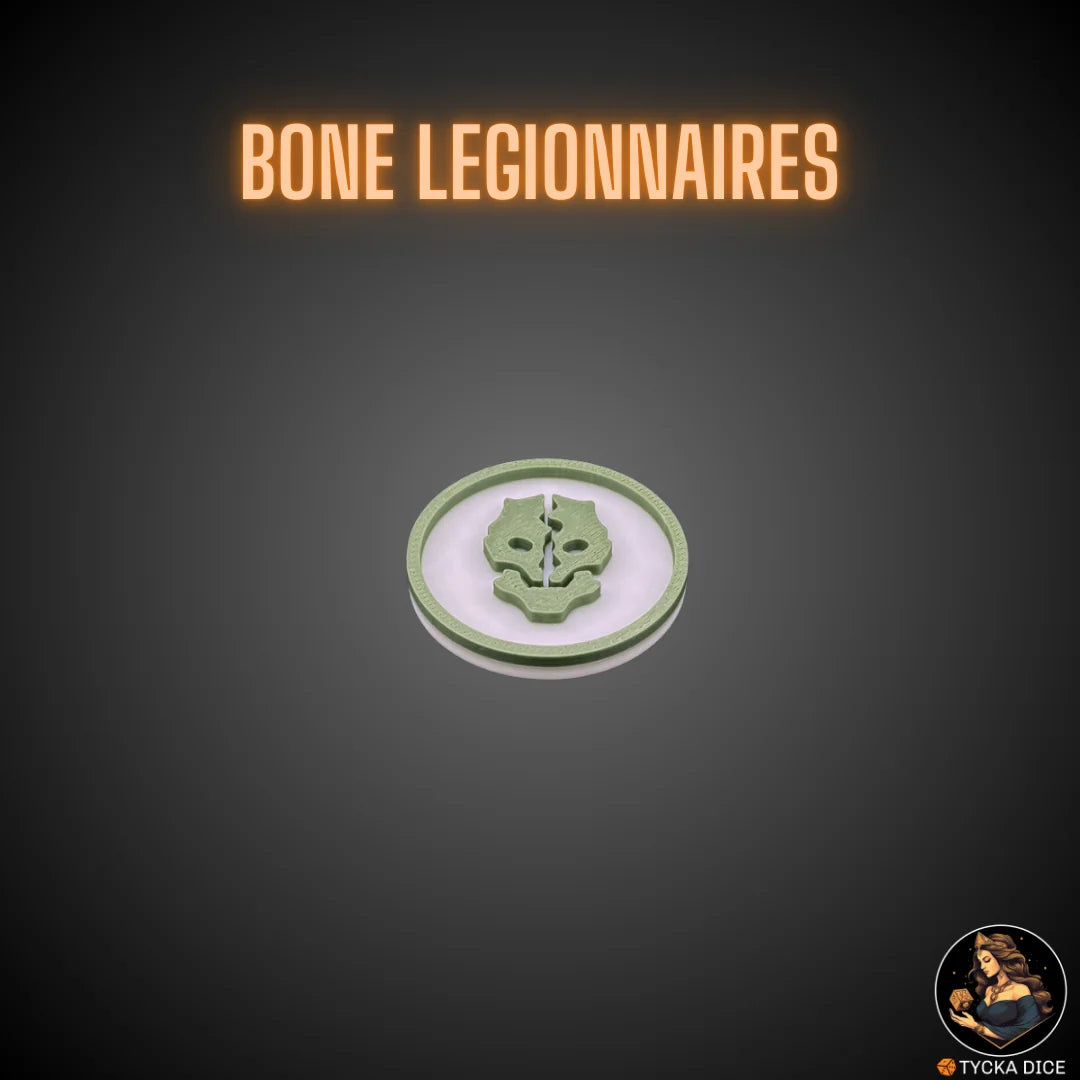40mm token – Bone Legionnaires – bone-themed collectible token