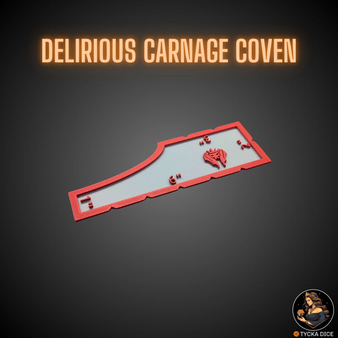 Combat gauge 6 inch – grey and red horror-themed accessory