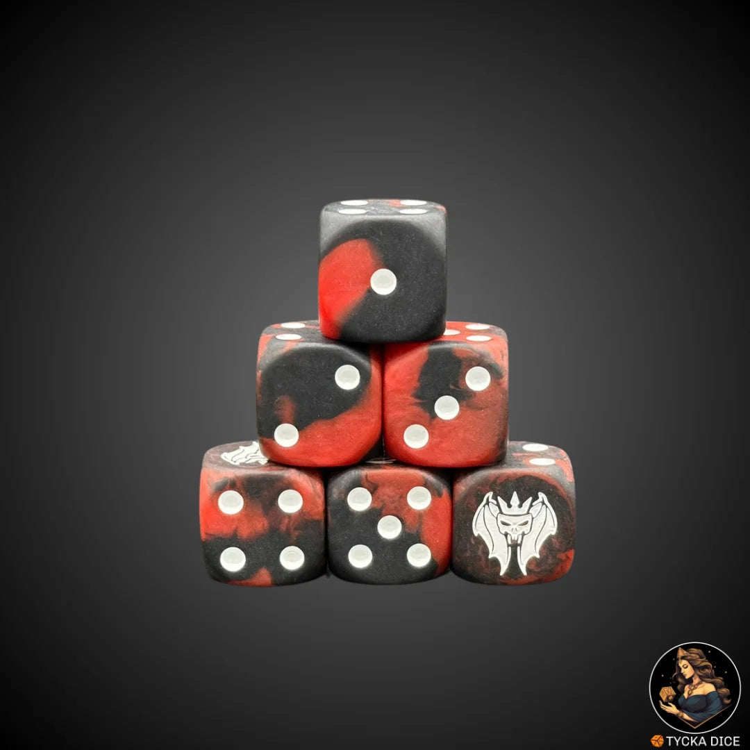 Delirious Carnage Coven Matte Dark Red dice – collectible horror-themed set