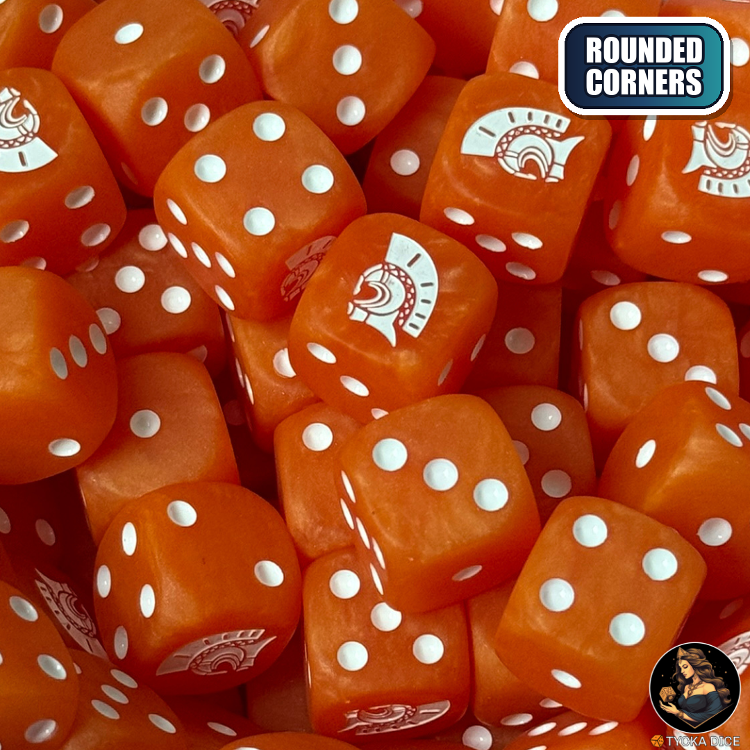 Flameforged - Matte Orange Dice Set — wargame dice | TYCKA DICE