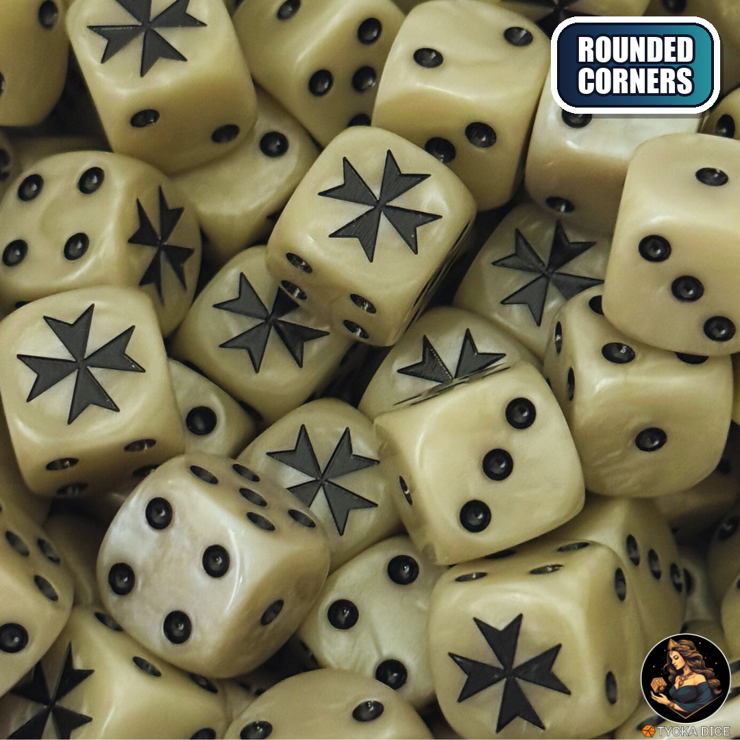 Holy Cross Dice Set — sci-fi wargame dice, rounded corners | TYCKA DICE