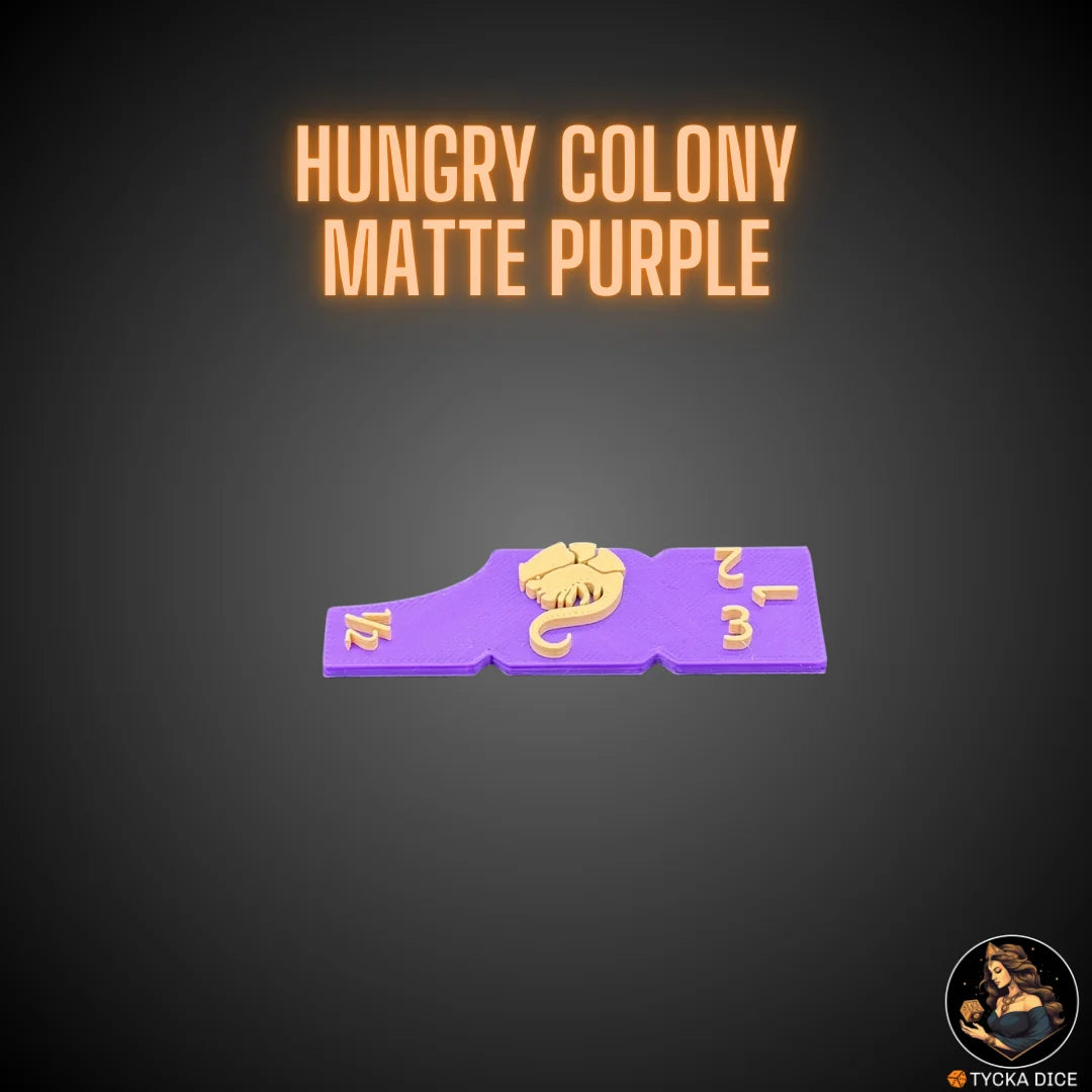 3-inch combat gauge – Hungry Colony – matte purple xeno aesthetic