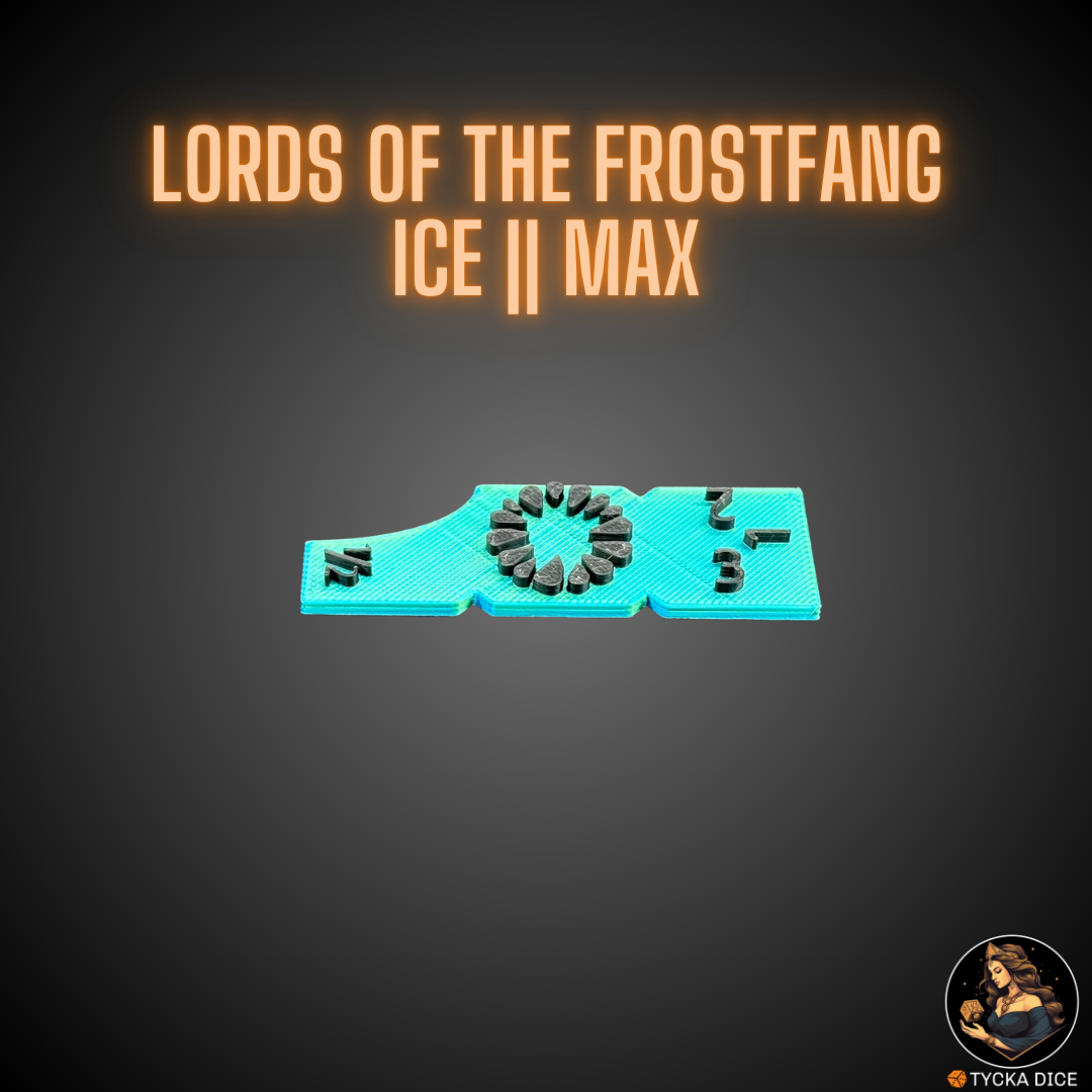 3-inch combat gauge – Lords of the Frostfang MAX – icy aesthetic