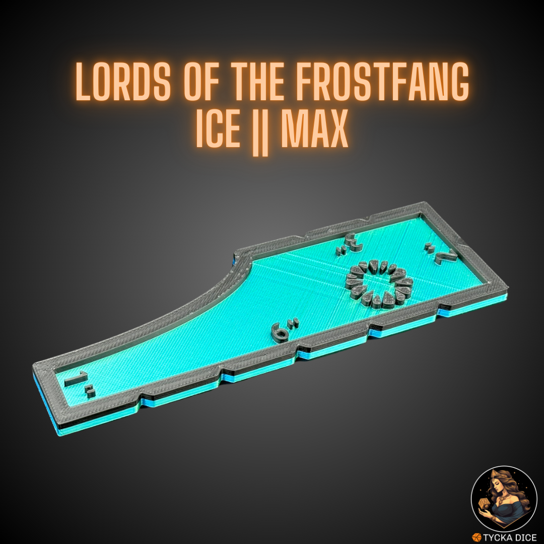 6-inch combat gauge – cold-themed ogre dice accessory
