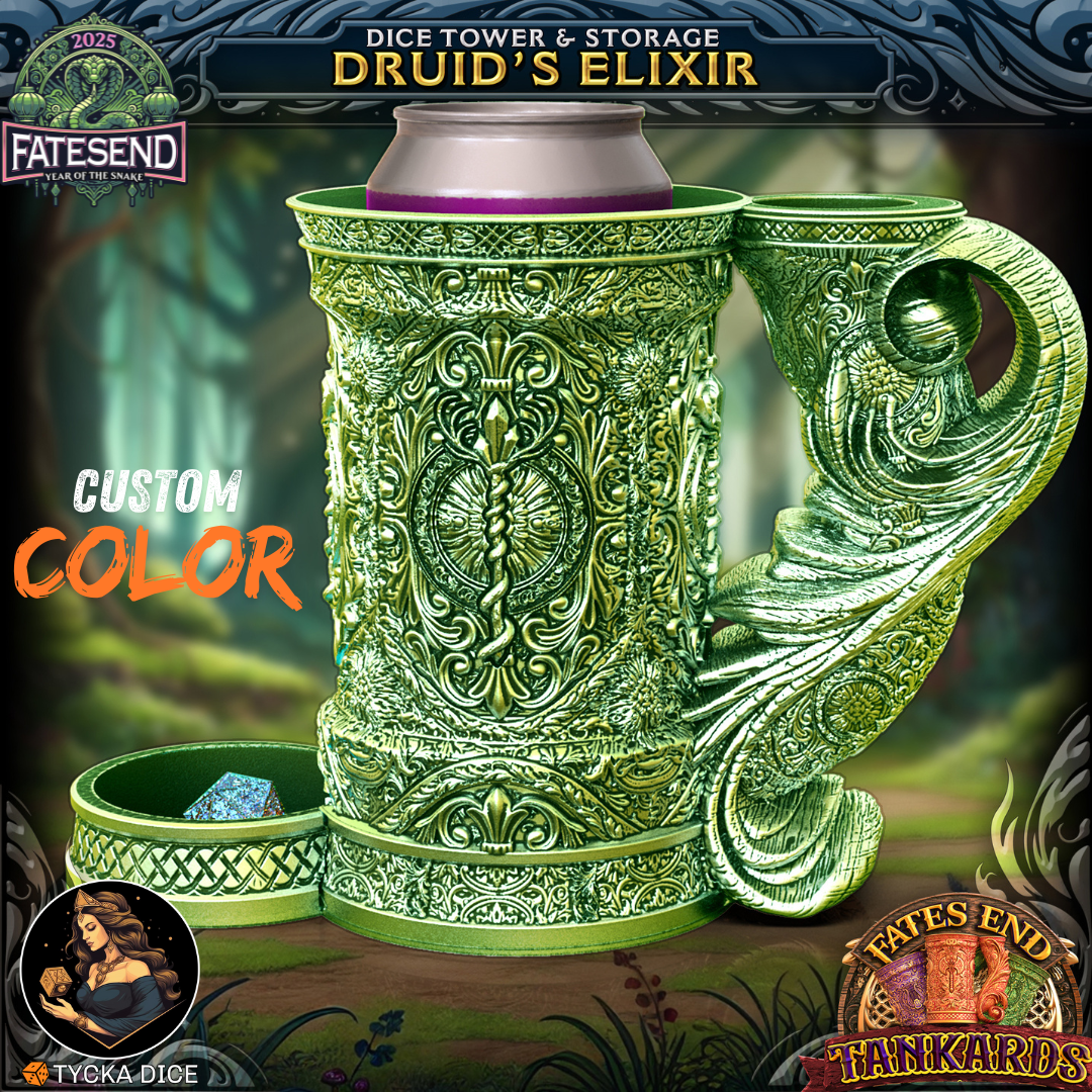 3D printed tankard dice tower – Druid