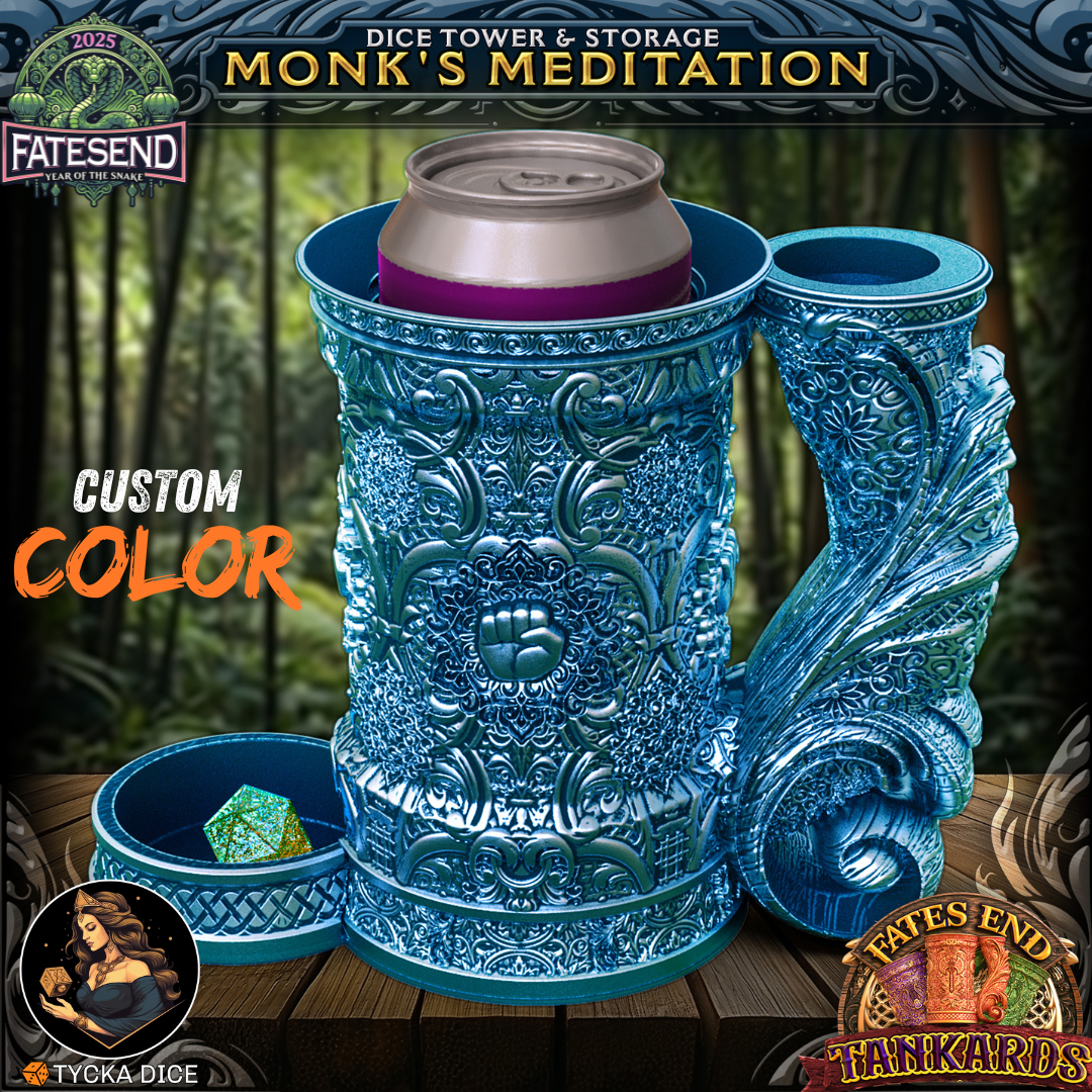 3D printed tankard dice tower – Monk