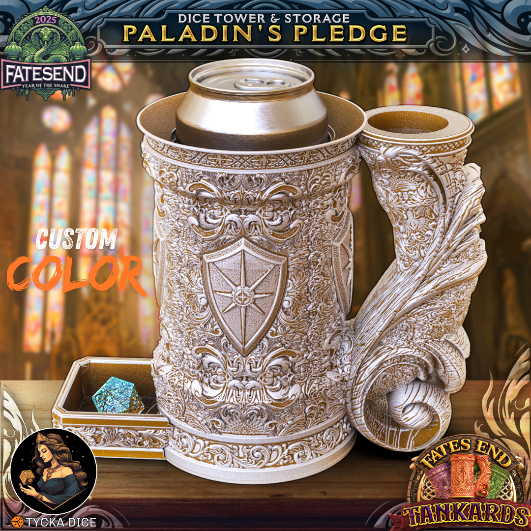 3D printed tankard dice tower – Paladin