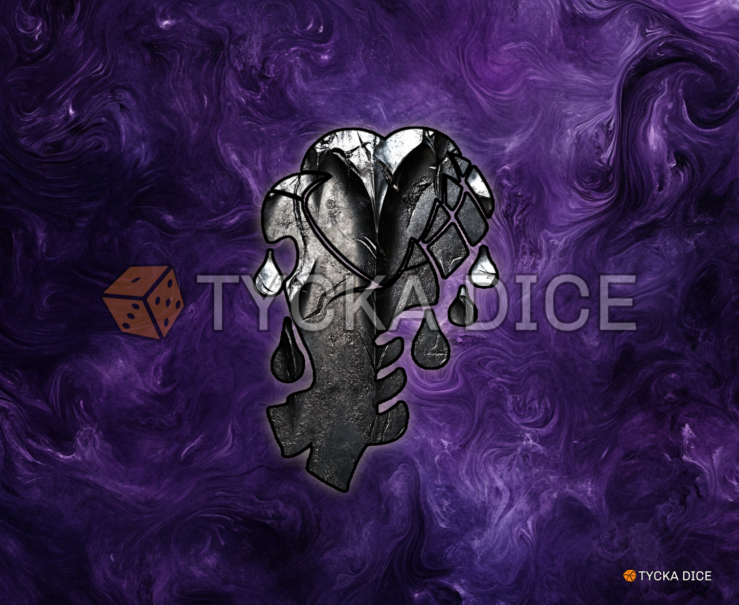 Thematic WarMat with Darkheart Warriors design, compatible with TYCKA tray