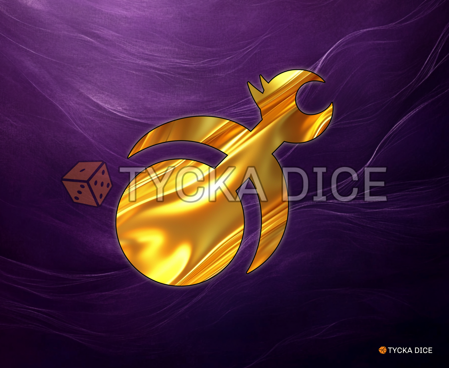 Interchangeable WarMat insert for TYCKA DICE tray featuring the 'Enchanters of Excess - Mystic' design, made from stitched neoprene.