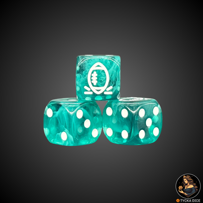 Translucid Blue with White Engraving D6