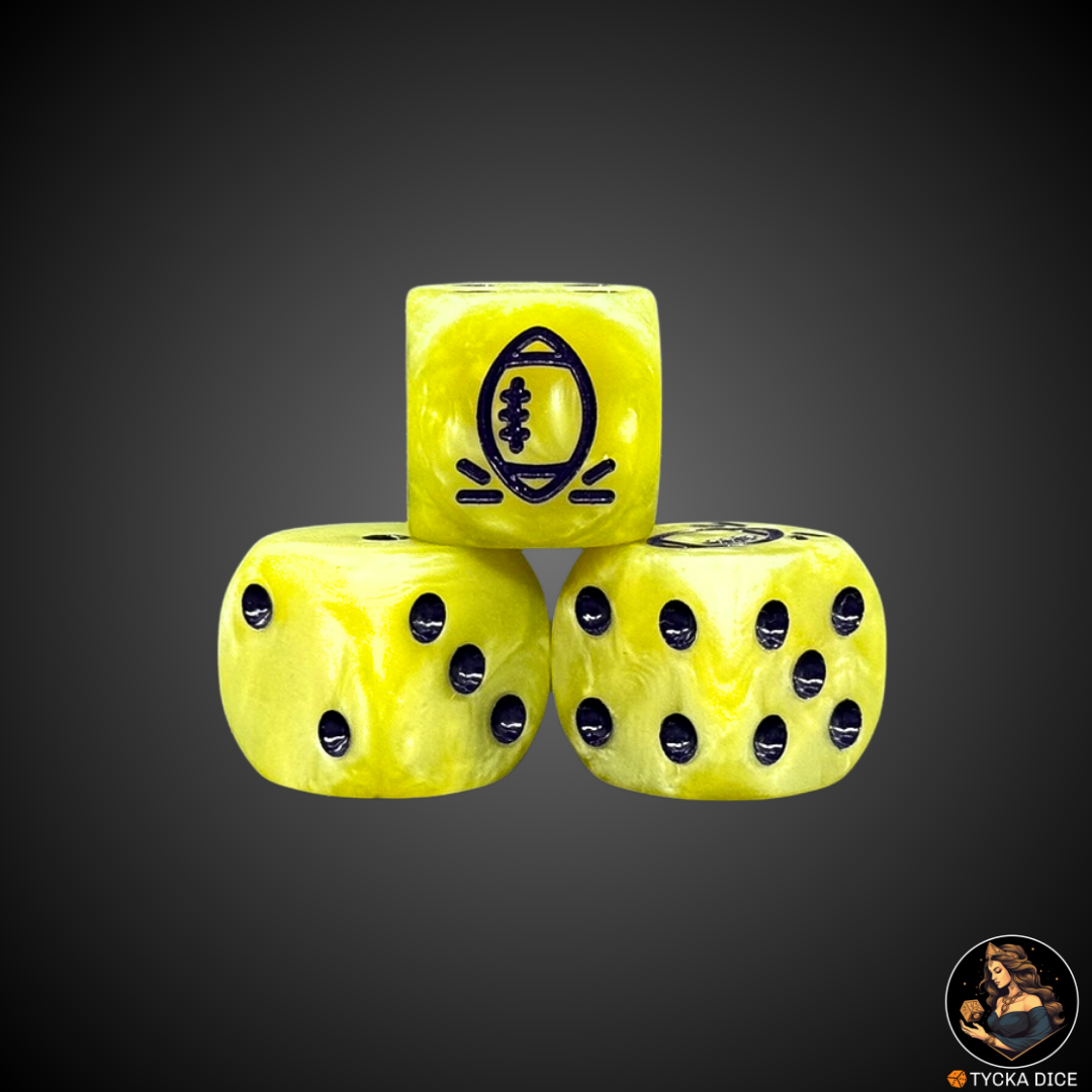 Matte Slime Green with Dark Purple Engraving D6