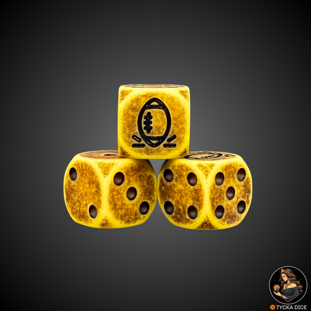 Antique Yellow with Dark Red Engraving D6