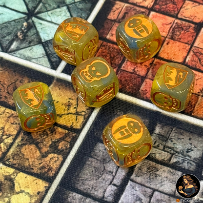 Dungeon Heroes RPG Dice – Golden Mage Dice Set