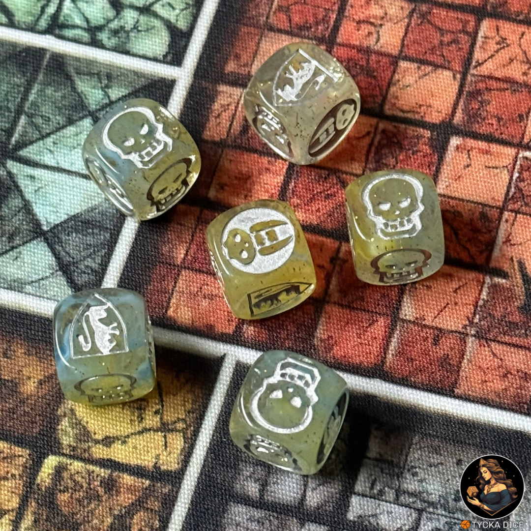 Dungeon Heroes RPG Dice – Silver Mage Dice Set