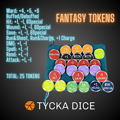 3D - TOKENS - FANTASY | 25 PACK
