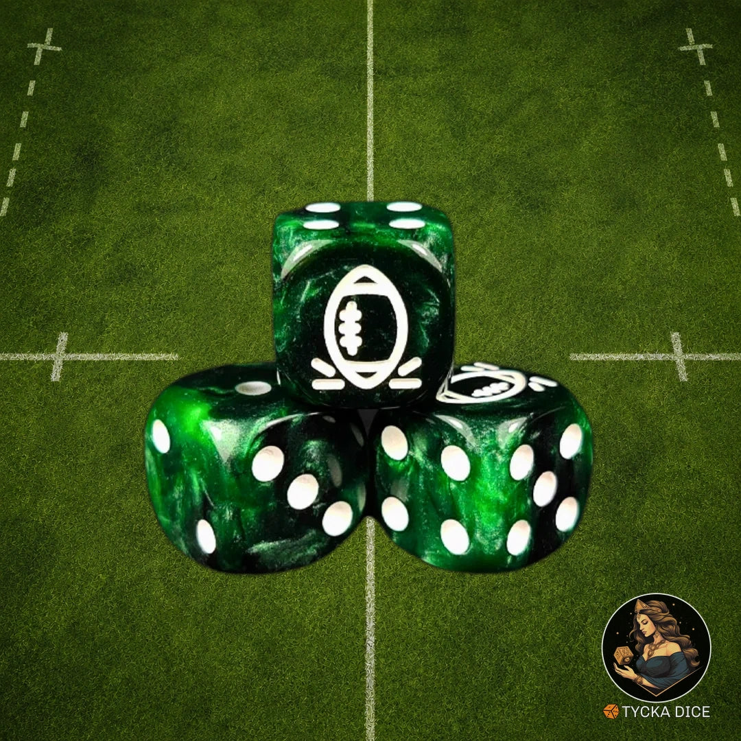 Fantasy Football Dice Classic Green - D6 Dice | TYCKA DICE