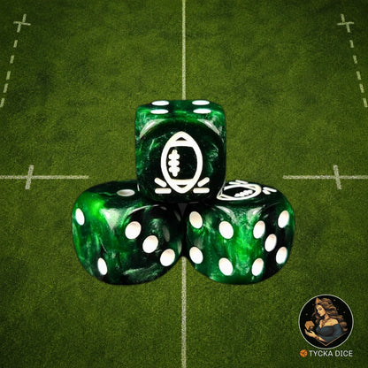Fantasy Football Dice Classic Green - D6 Dice | TYCKA DICE
