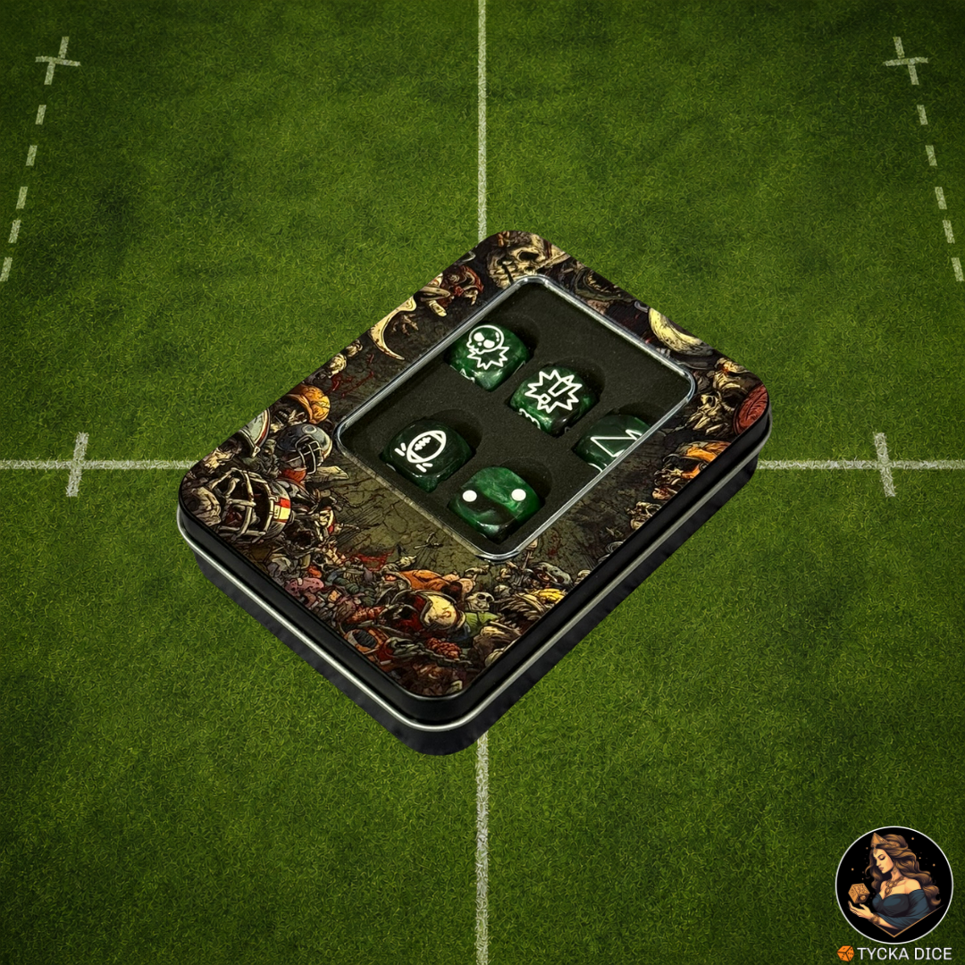 Fantasy Football Dice Classic Green - Coach's Box | TYCKA DICE