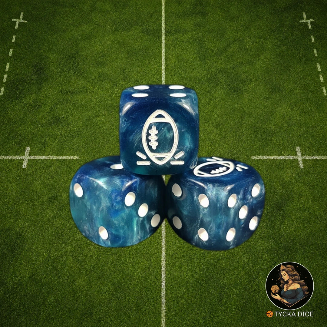 Fantasy Football Dice Classic Blue - D6 Dice | TYCKA DICE