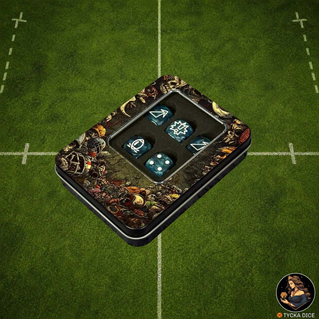 Fantasy Football Dice Classic Blue - Coach's Box | TYCKA DICE