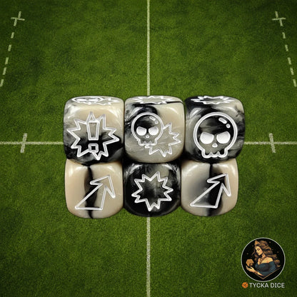 Fantasy Football Dice Rock Gray - Attack Dice | TYCKA DICE
