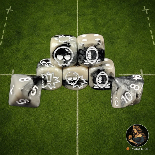 Fantasy Football Dice Rock Gray - Complete Set | TYCKA DICE