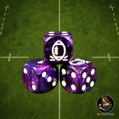 Fantasy Football Dice Classic Purple - D6 Dice | TYCKA DICE