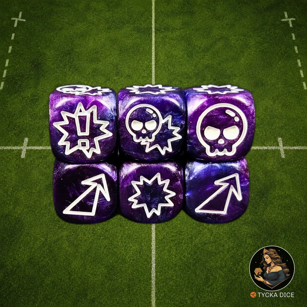 Fantasy Football Dice Classic Purple - Attack Dice | TYCKA DICE
