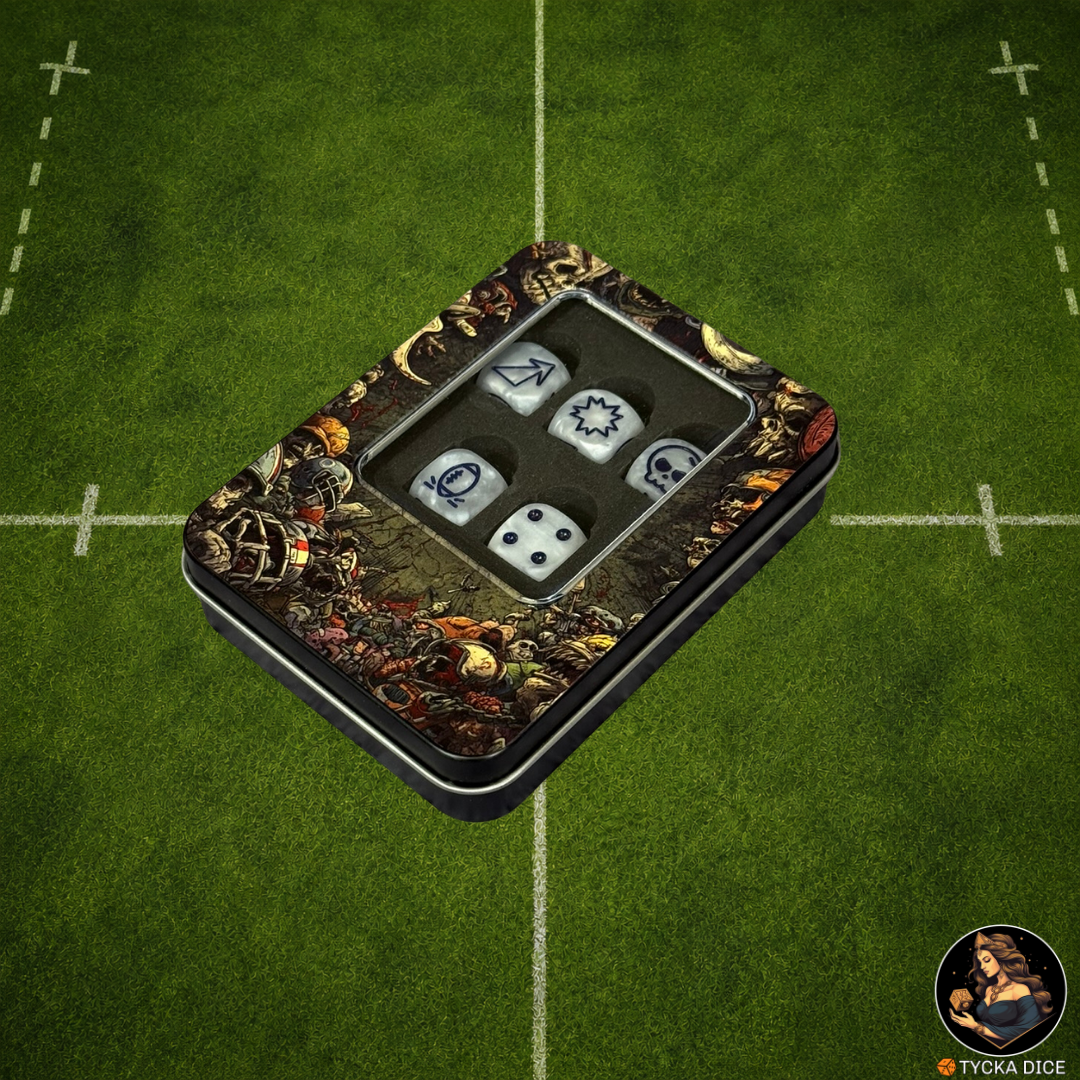 Fantasy Football Dice Matte White - Coach's Box | TYCKA DICE