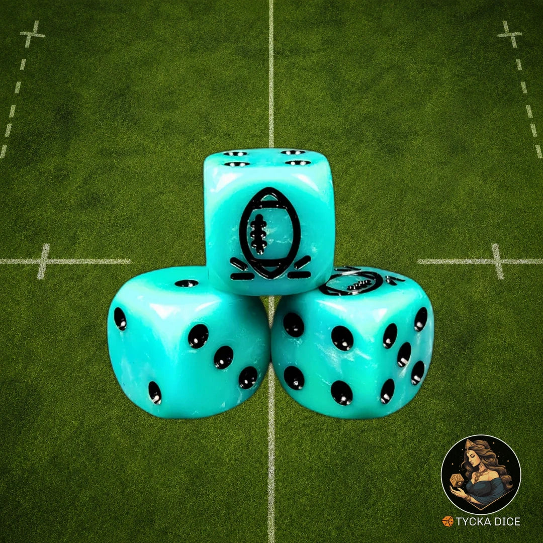 Fantasy Football Dice Ice Blue - D6 Dice | TYCKA DICE