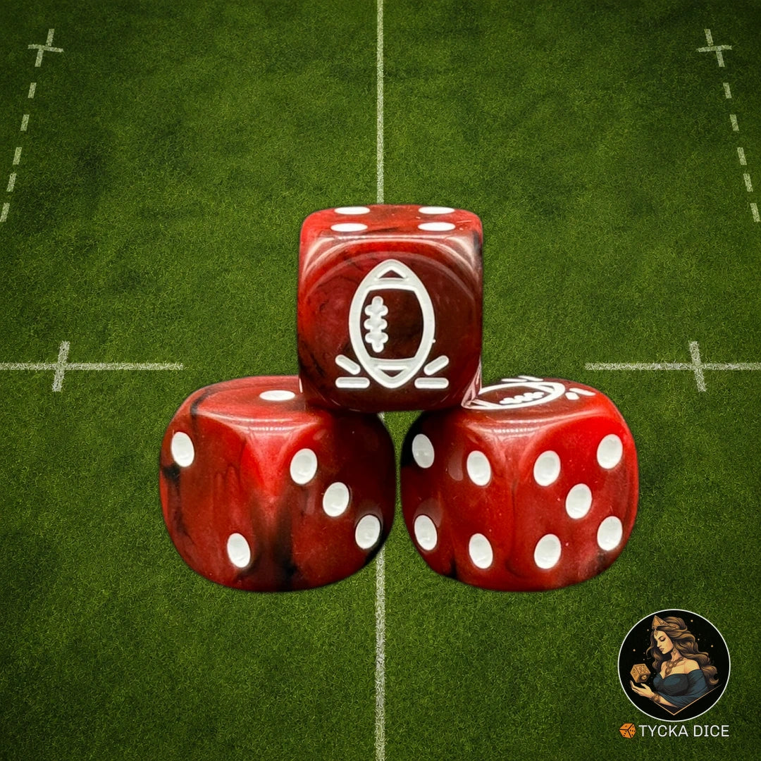 Fantasy Football Dice Classic Red - D6 Dice | TYCKA DICE