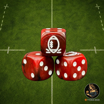 Fantasy Football Dice Classic Red - D6 Dice | TYCKA DICE