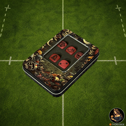 Fantasy Football Dice Matte Crimson - Coach's Box | TYCKA DICE