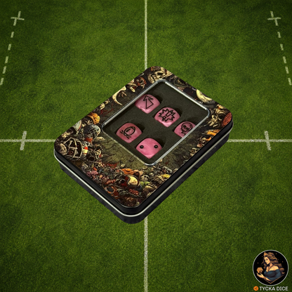 Fantasy Football Dice Matte Pink - Coach's Box | TYCKA DICE