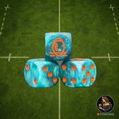Fantasy Football Dice Matte Blue - D6 Dice | TYCKA DICE