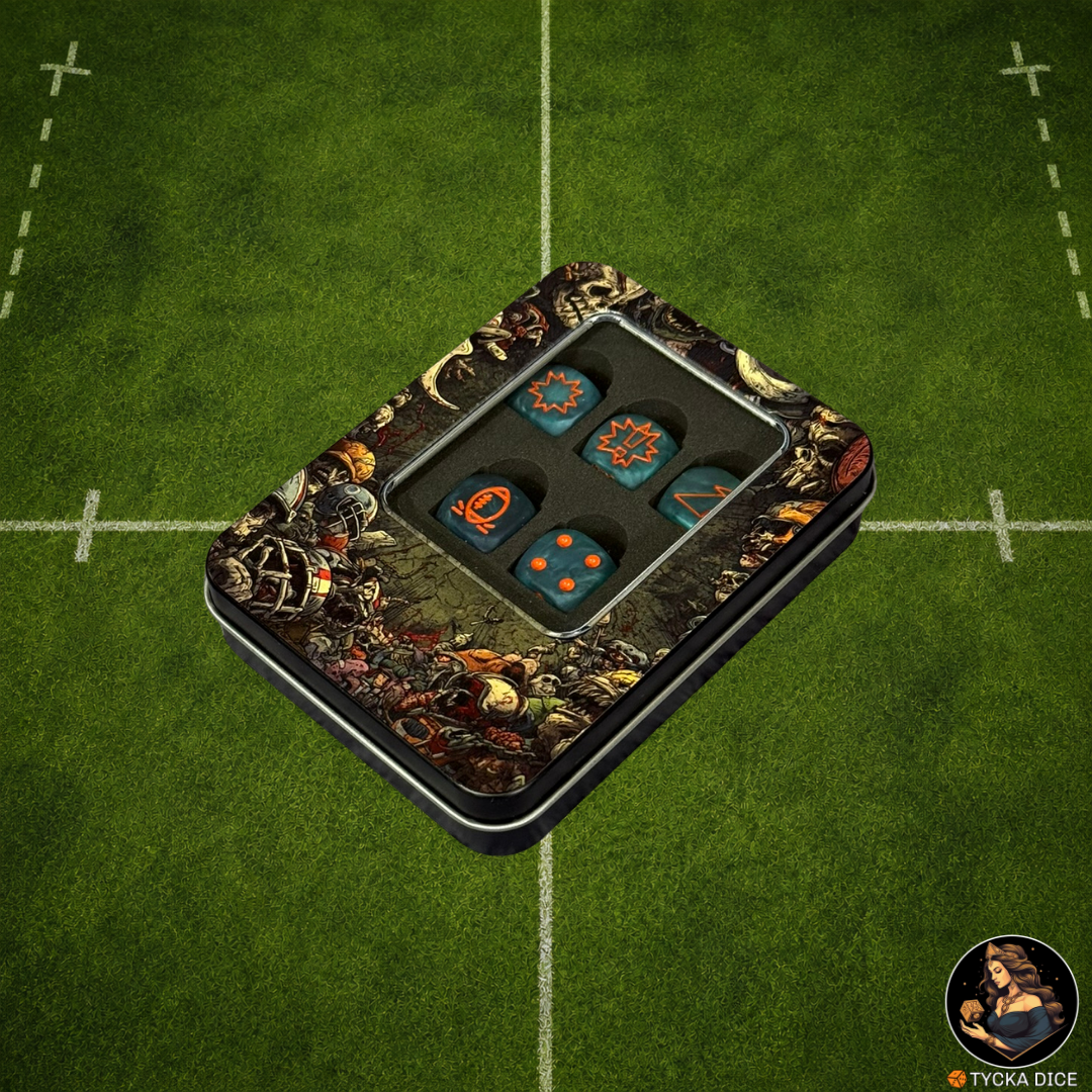 Fantasy Football Dice Matte Blue - Coach's Box | TYCKA DICE