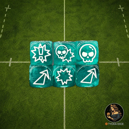 Fantasy Football Dice Translucid Blue - Attack Dice | TYCKA DICE