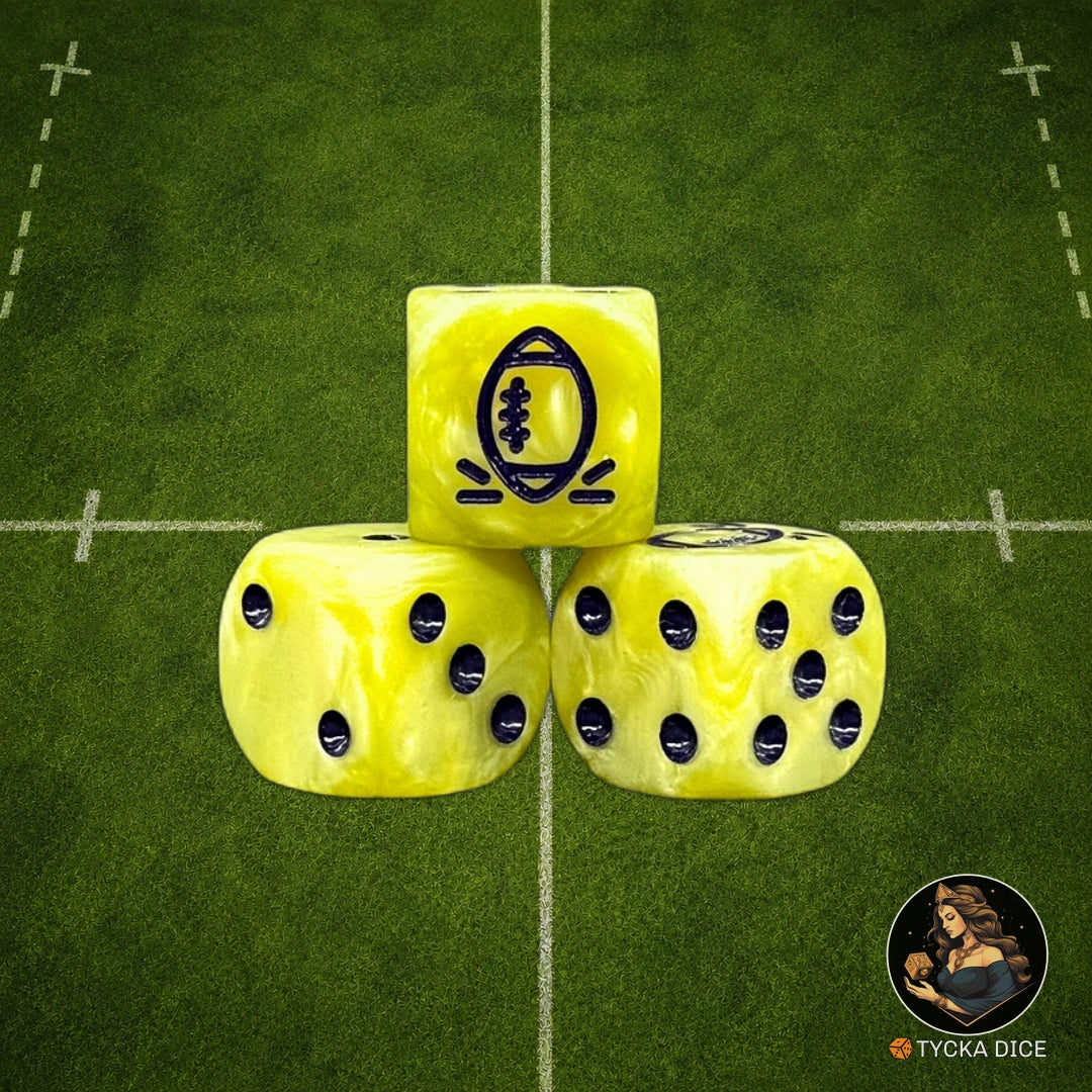 Fantasy Football Dice Matte Slime Green - D6 Dice | TYCKA DICE