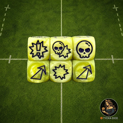 Fantasy Football Dice Matte Slime Green - Attack Dice | TYCKA DICE