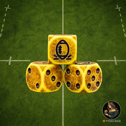 Fantasy Football Dice Antique Yellow - D6 Dice | TYCKA DICE