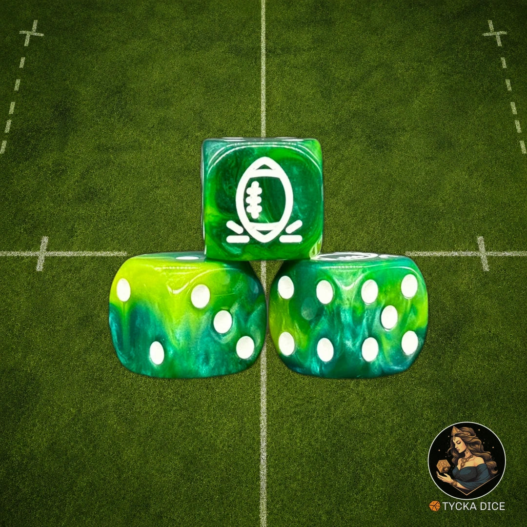 Fantasy Football Dice Forest Green - D6 Dice | TYCKA DICE