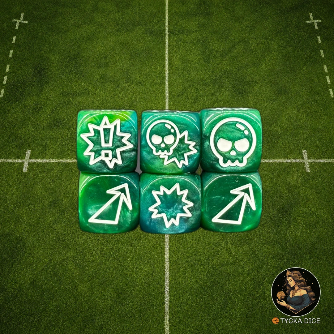 Fantasy Football Dice Forest Green - Attack Dice | TYCKA DICE