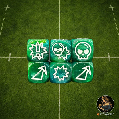 Fantasy Football Dice Forest Green - Attack Dice | TYCKA DICE